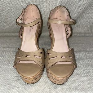Tan wedge heels , sz 6